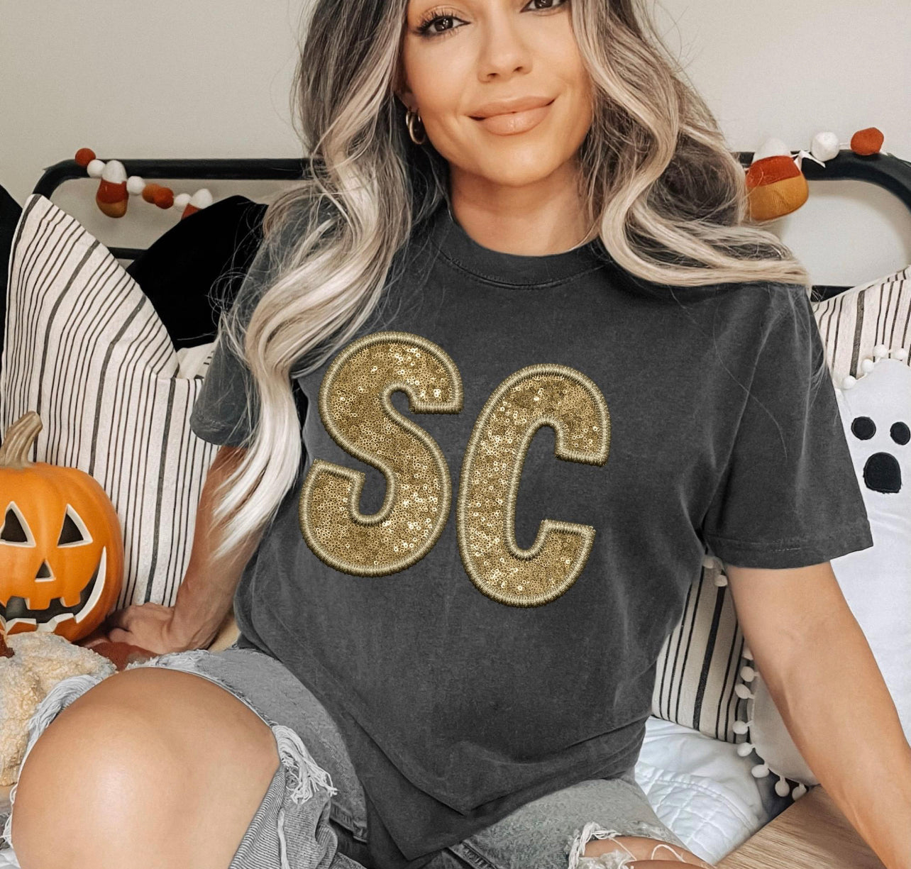 Faux State Initial SweatShirts SC