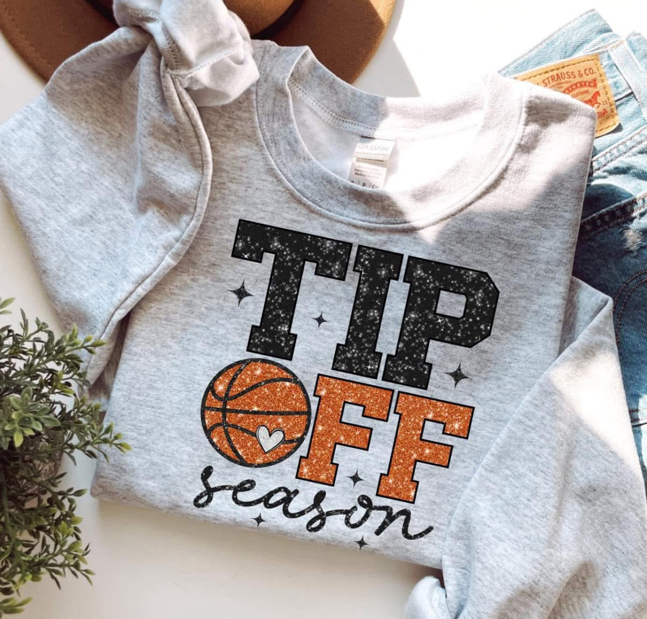 Tip OFF Basketball Sweatshirt - Ash - Read Description