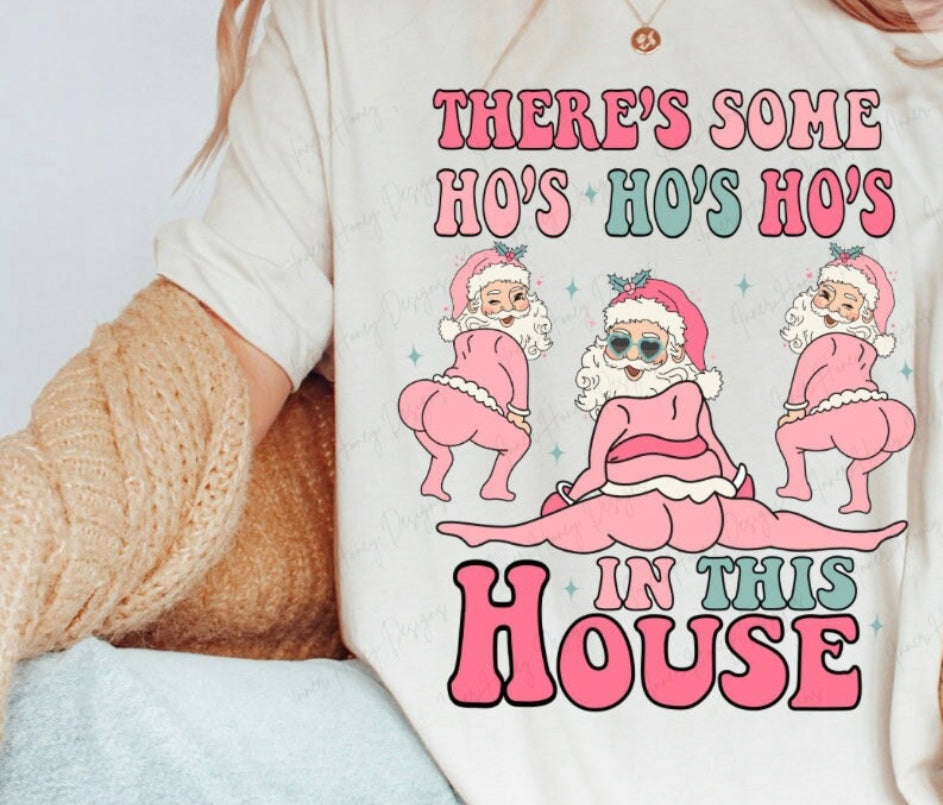 Comfort Color DTF Ivory - Ho’s Ho’s Ho’s in this House