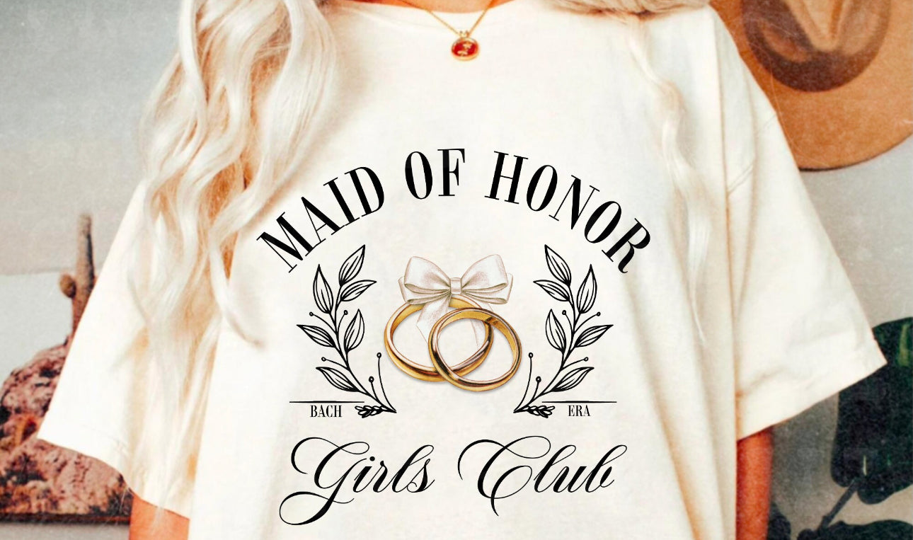 Graphic Tee - Comfort Color DTF - Maid of Honor Girls Club