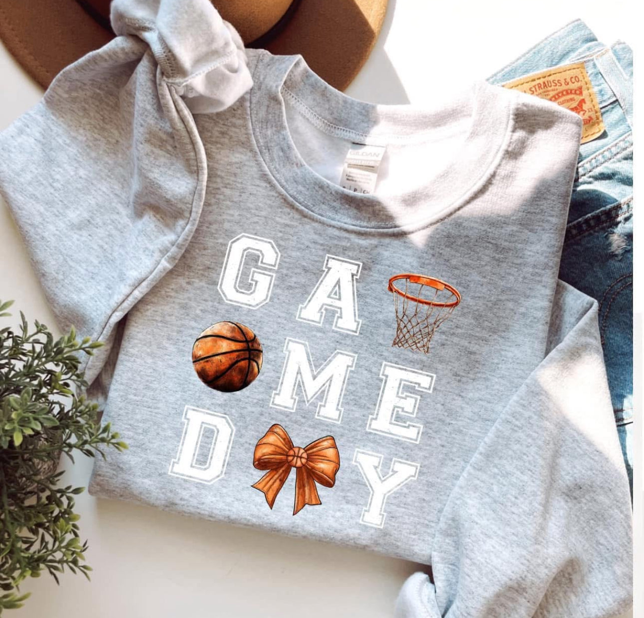 Game Day 🏀Basketball Sweatshirt - Ash - Read Description