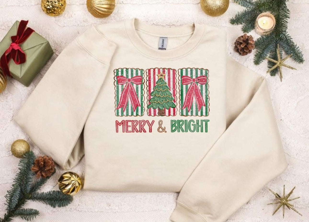 Graphic T - Merry and Bright on Sand