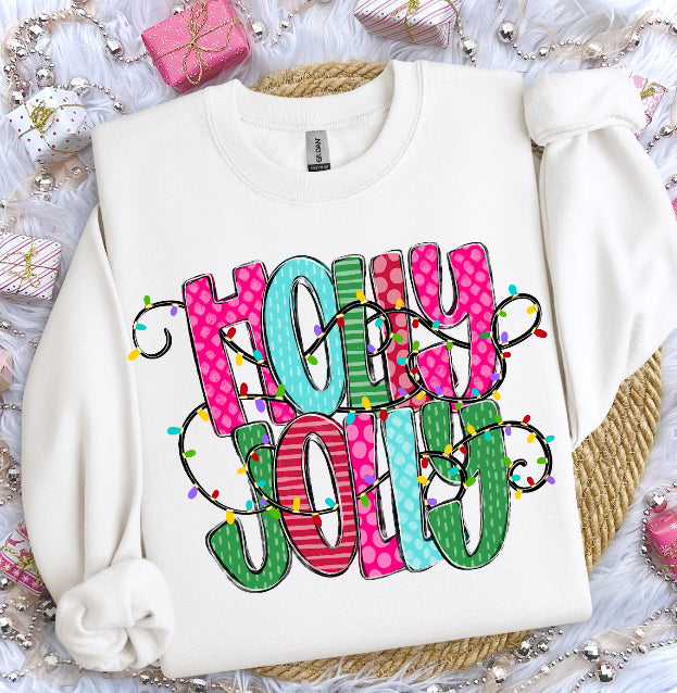 Holly Jolly White Sweatshirt (Special)
