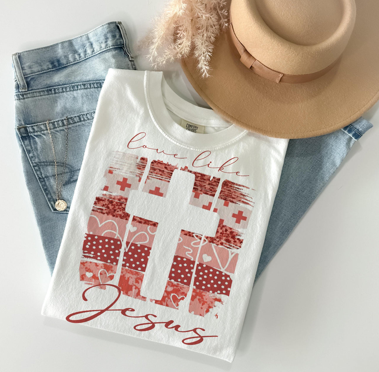 Graphic T- Love Like Jesus 24 - Comfort Color Ivory DTF -