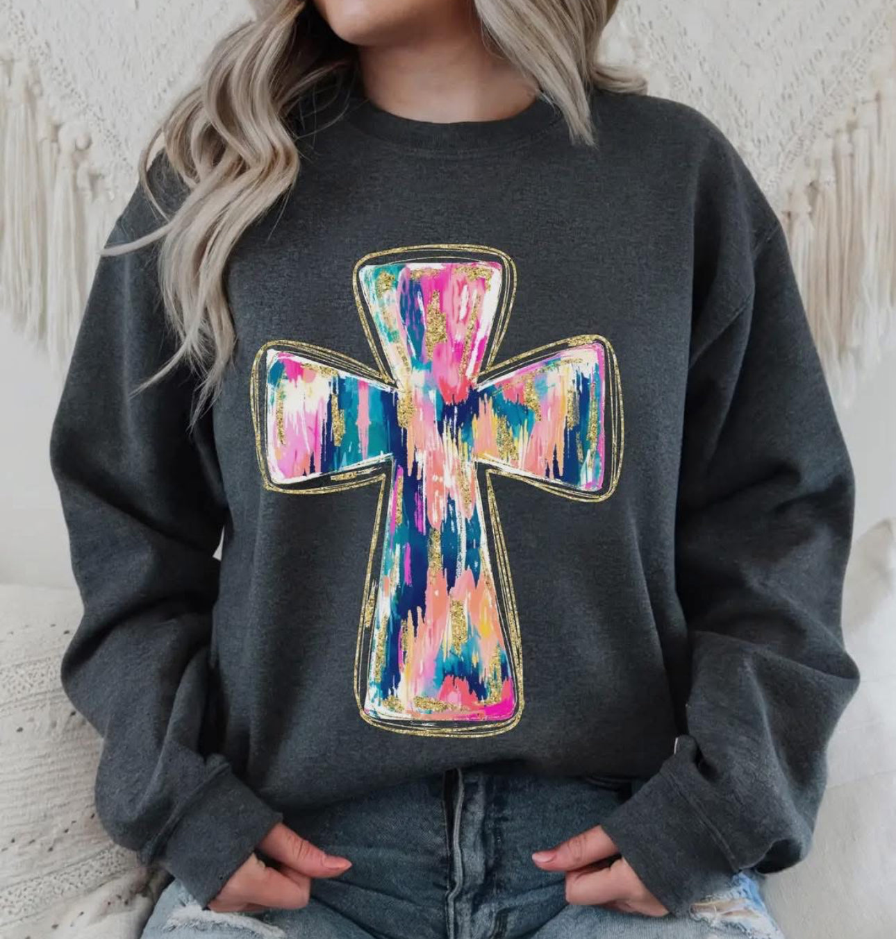 Graphic T - Watercolor Cross -