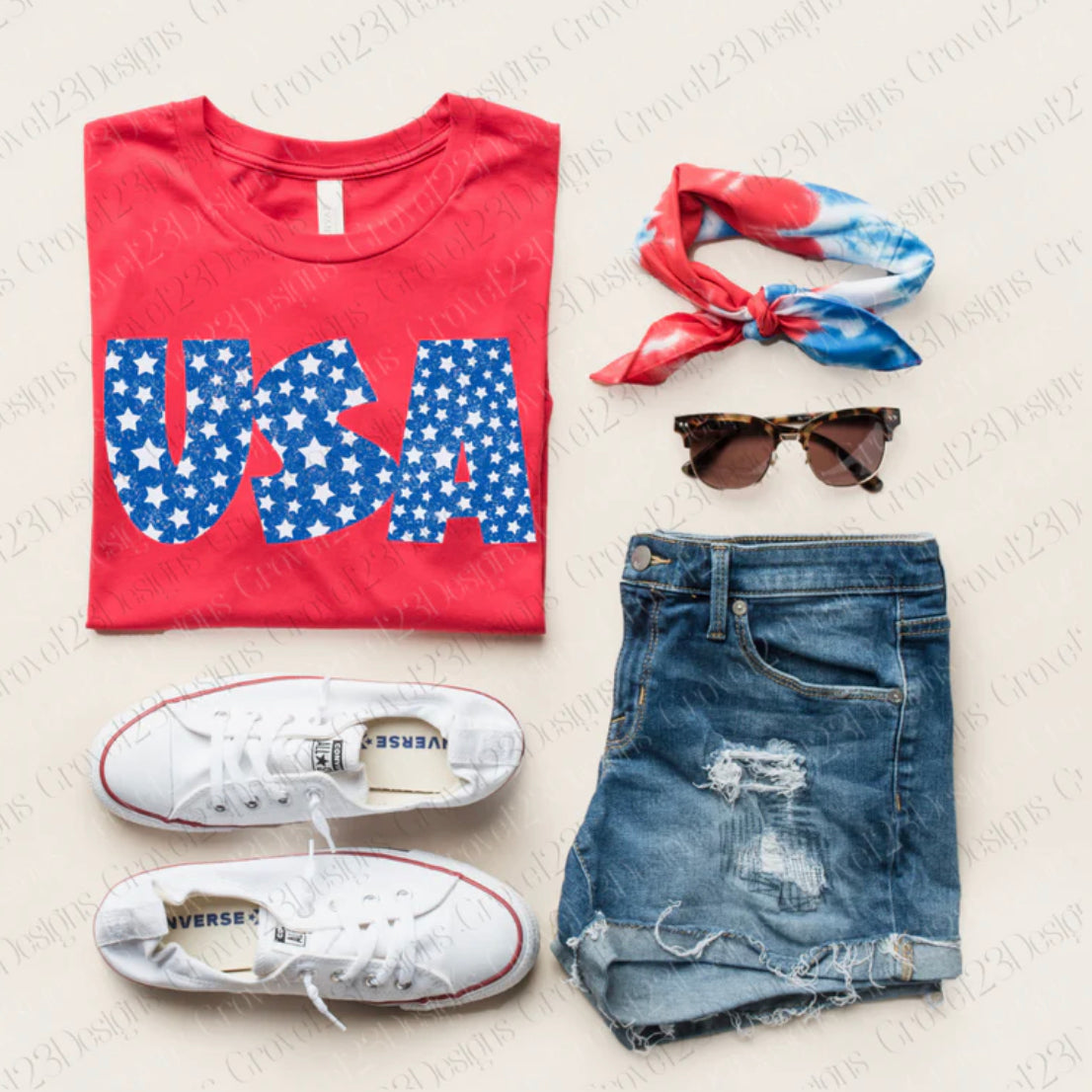 Graphic T - USA - Blue Star