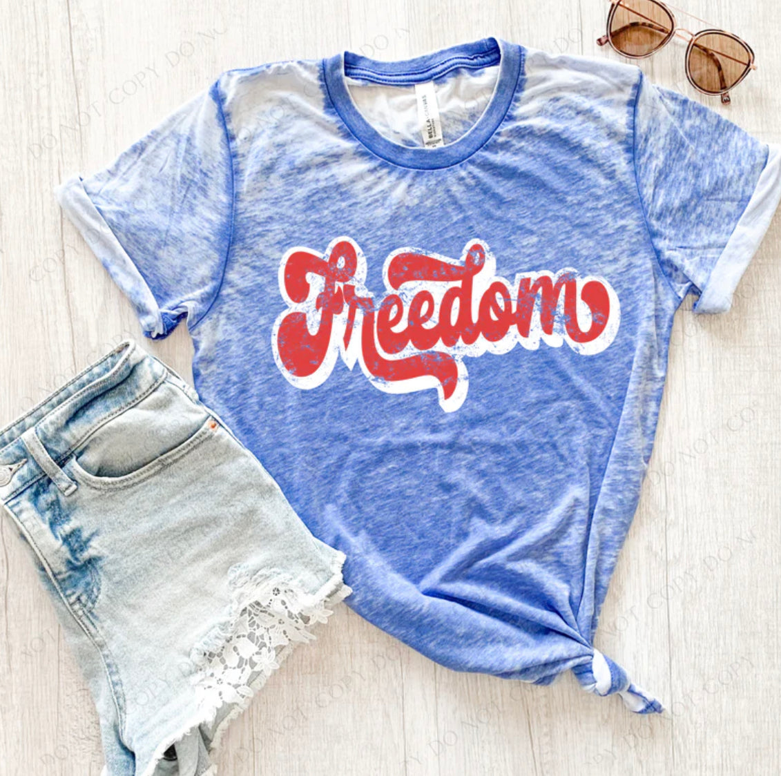 Graphic T - Freedom Acid Washed