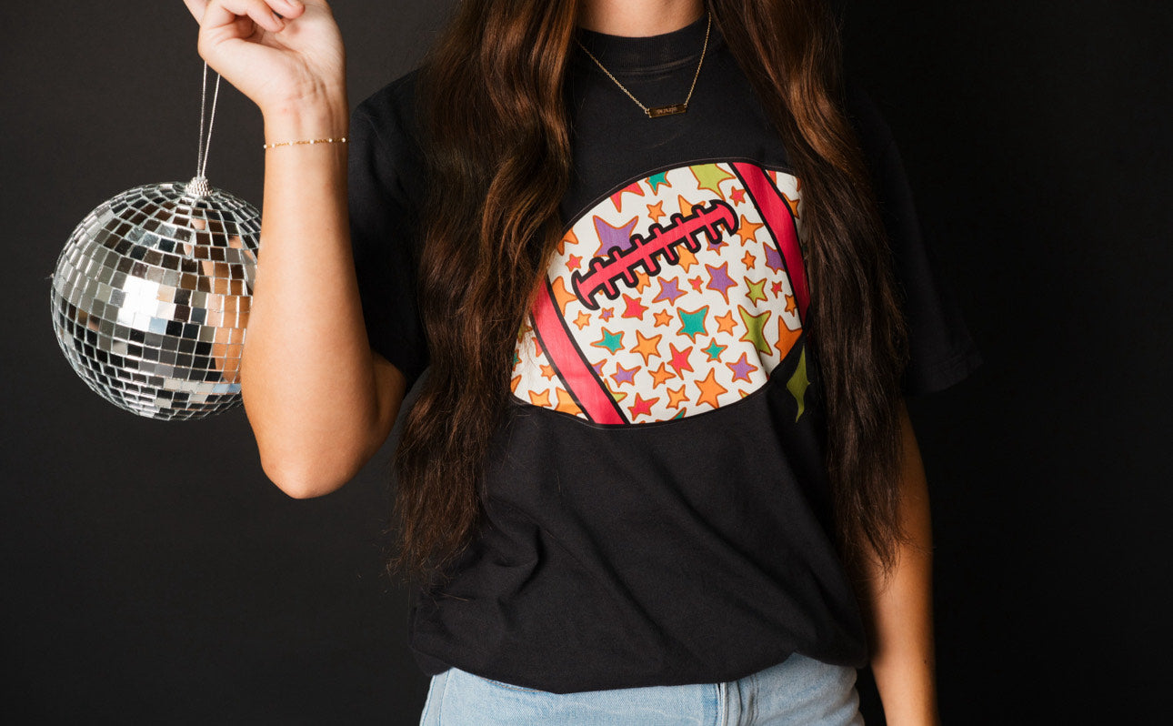 Graphic Tee - DTF - Colorful Football