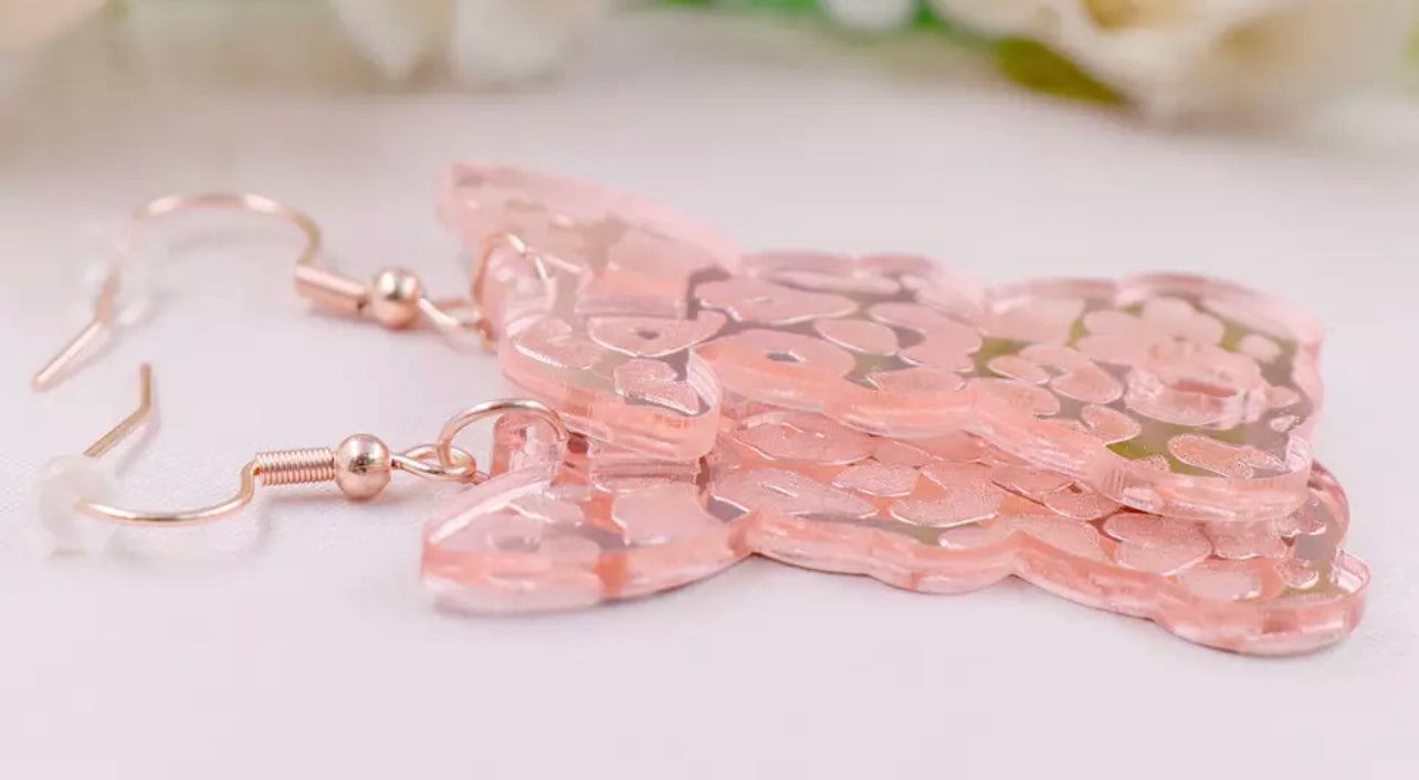 Rose Gold Bunny Earrings