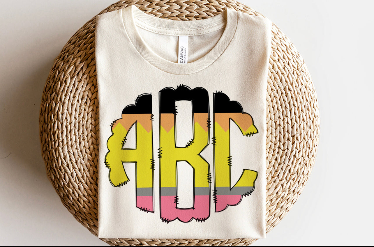 Teacher Monogram Tee