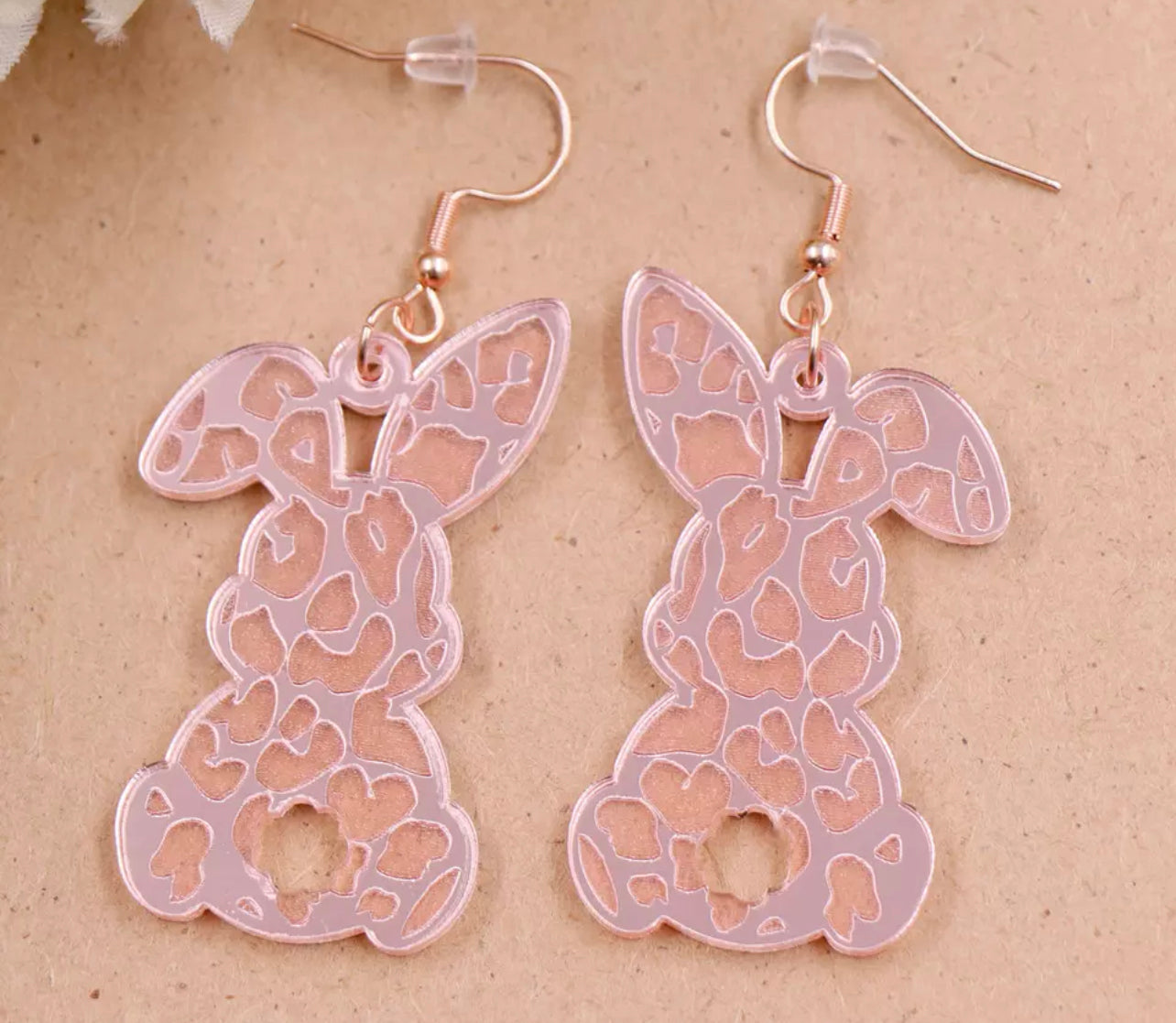 Rose Gold Bunny Earrings