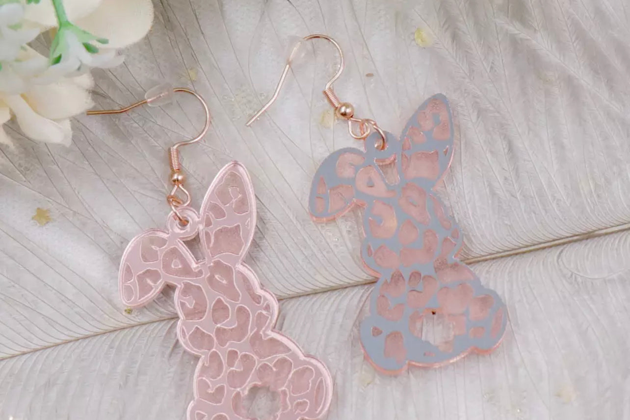 Rose Gold Bunny Earrings