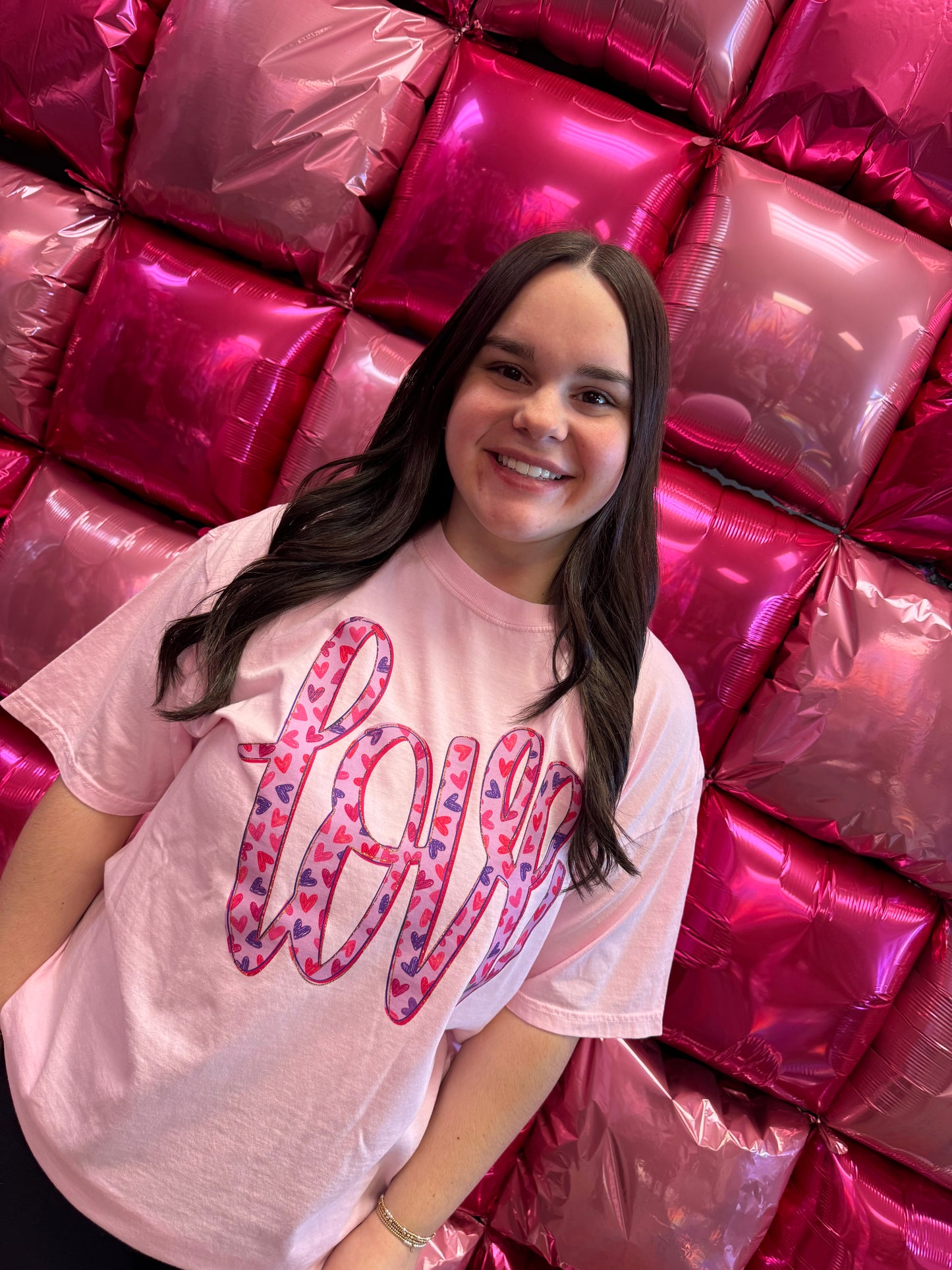 Graphic T - Love Light Pink DTF -