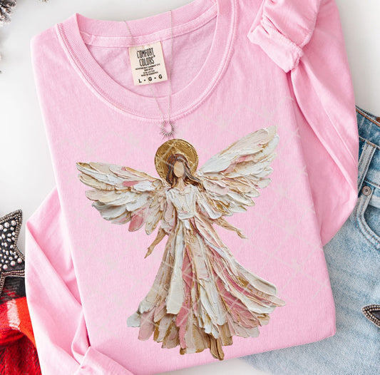 Graphic Comfort Color Long Sleeve T - Angel