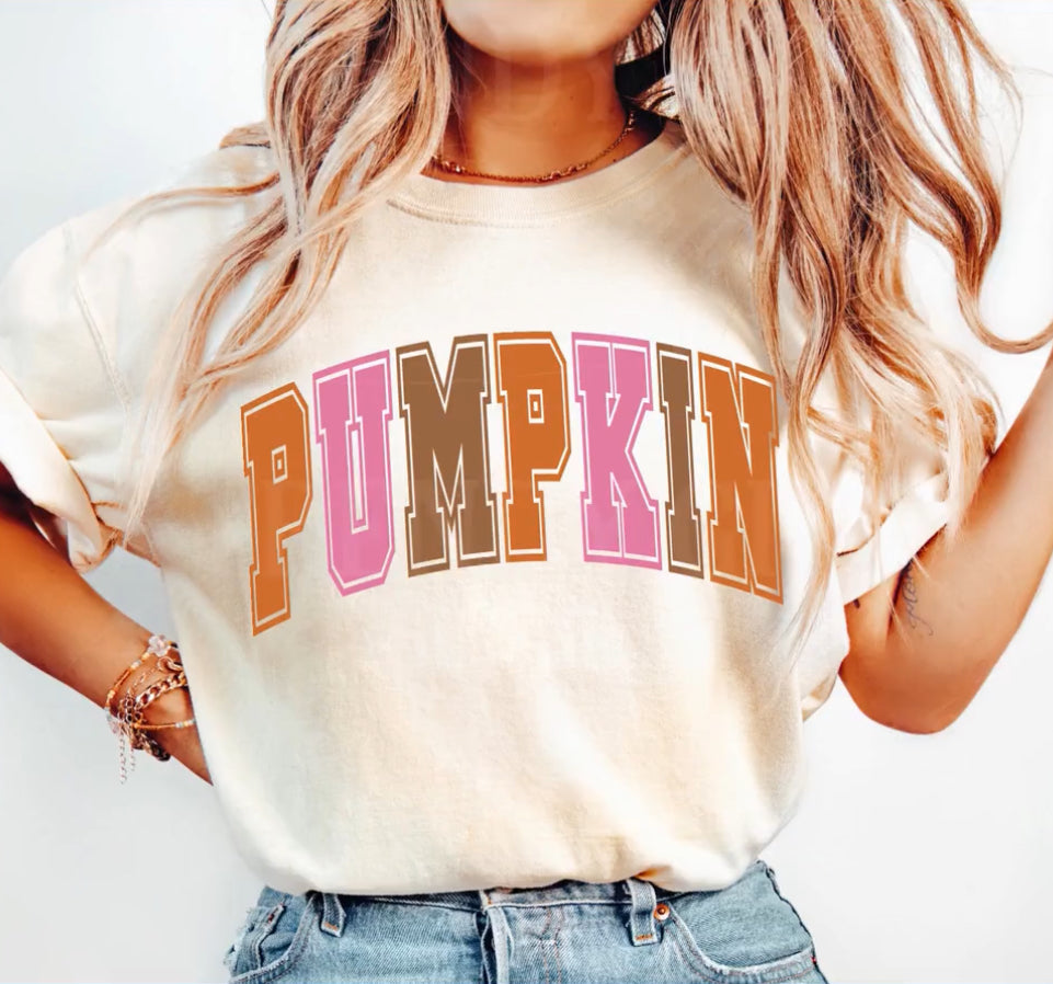 Graphic Tee - Comfort Color DTF - PUMPKIN - Pink Edition