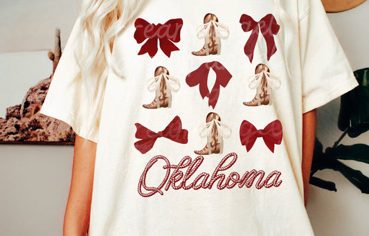 Graphic Tee - Comfort Color DTF - Oklahoma Red