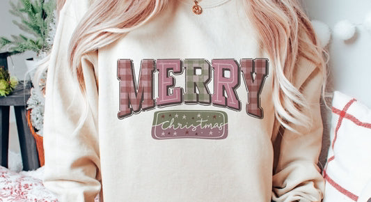 Merry Christmas 22 Sweatshirt on Sand