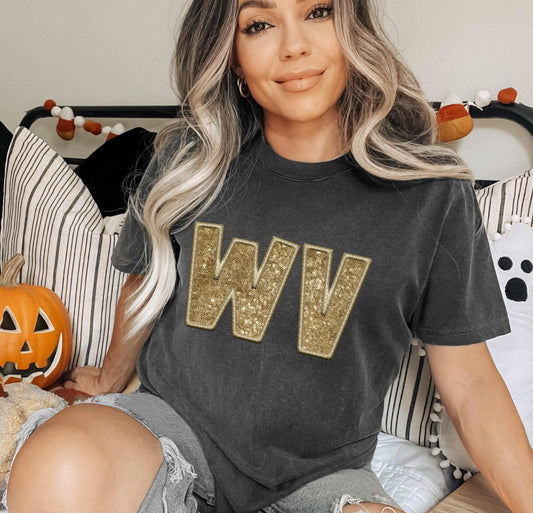 Faux State Initial SweatShirts WV
