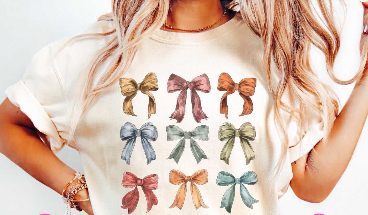 Graphic Tee - Comfort Color DTF - All the Bows