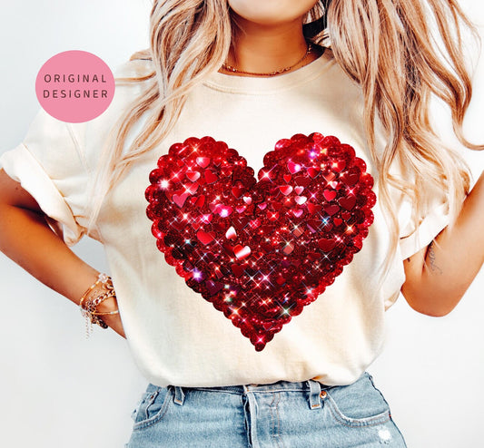Graphic T-  Heart - Comfort Color DTF -
