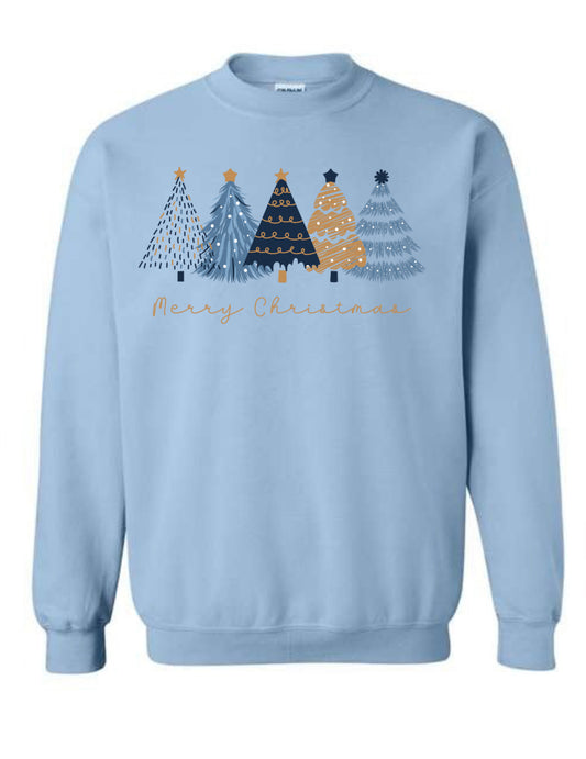 Blue Christmas Sweatshirt Light Blue