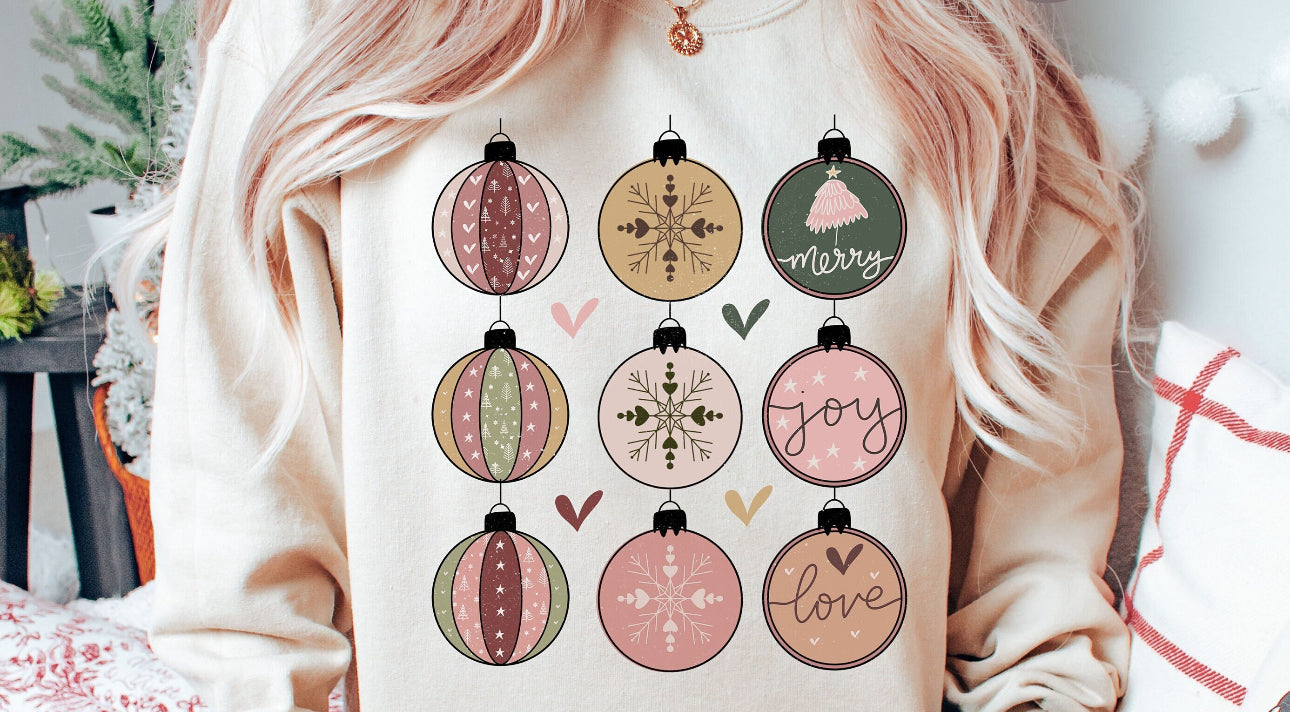 Vintage Ornaments Sweatshirt on Sand