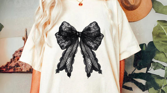 Graphic Tee - Comfort Color DTF - Black Lace