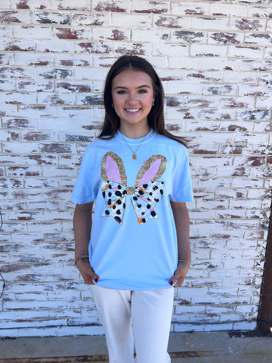 Graphic T- Bunny Bow - Comfort Color DTF -