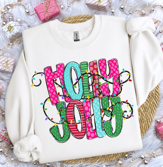 Holly Jolly White Sweatshirt (Special)