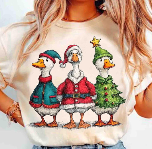 Comfort Color DTF -Christmas Geese