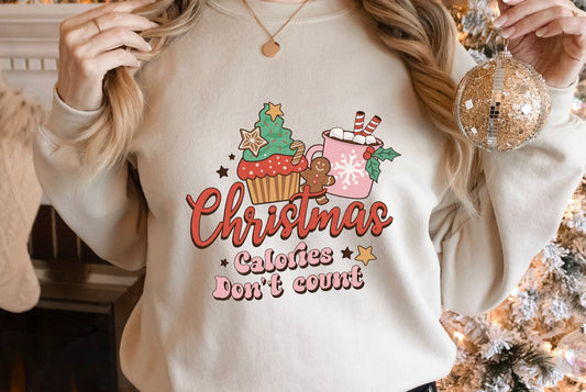 DTF Christmas Calories Dont Count SweatShirt