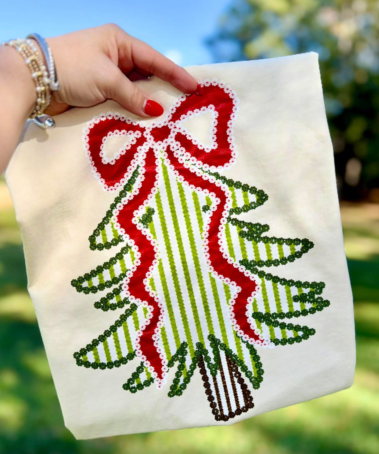 Comfort Color DTF - Seersucker Christmas Tree