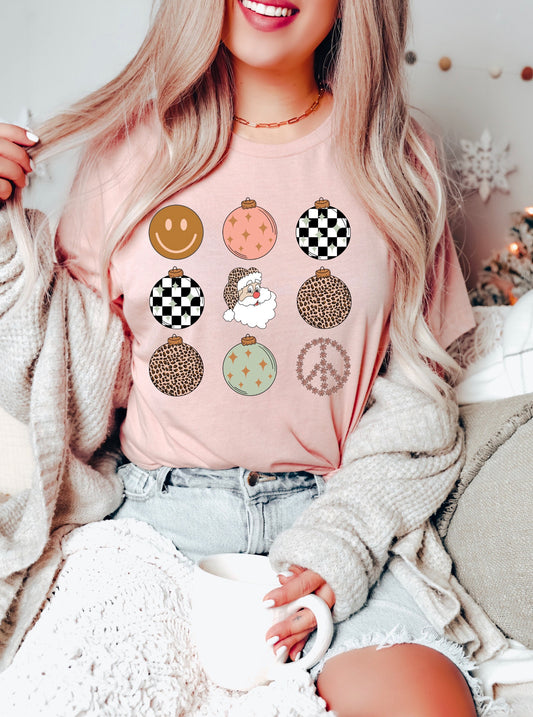 Smiley Ornaments - Pink Christmas Series