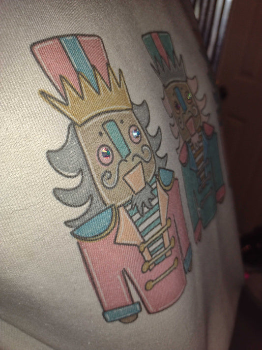 Embellished Nutcracker  Sweatshirt Sand