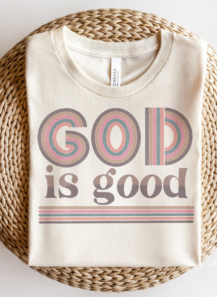 God is Good 3 on White T Shirt