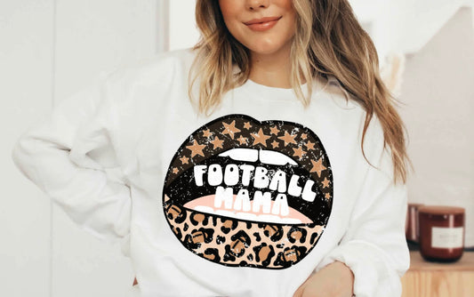 Football Mom Lips T Shirt