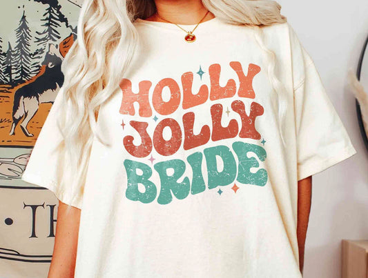 Holly Jolly Bride on White