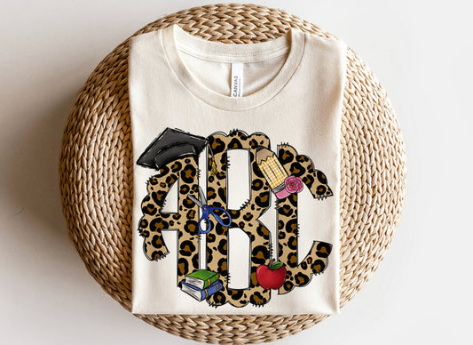 Monogram Teacher 1 - Message me Initials (FLM)
