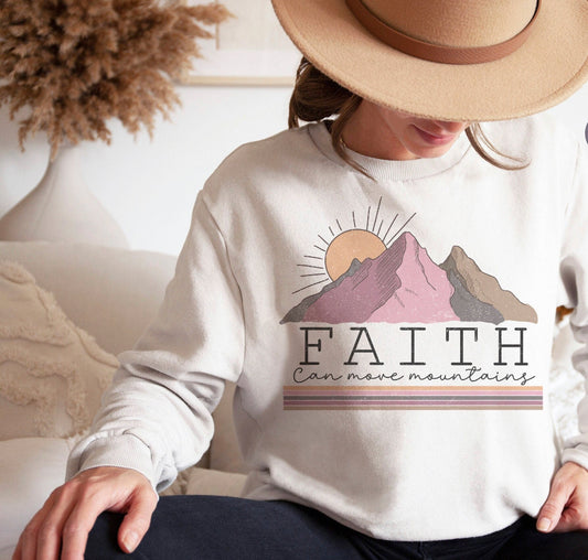 Faith can on White T Shirt