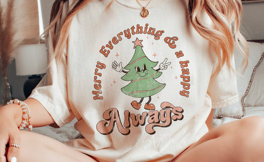 Merry Everything Sweatshirt on Sand