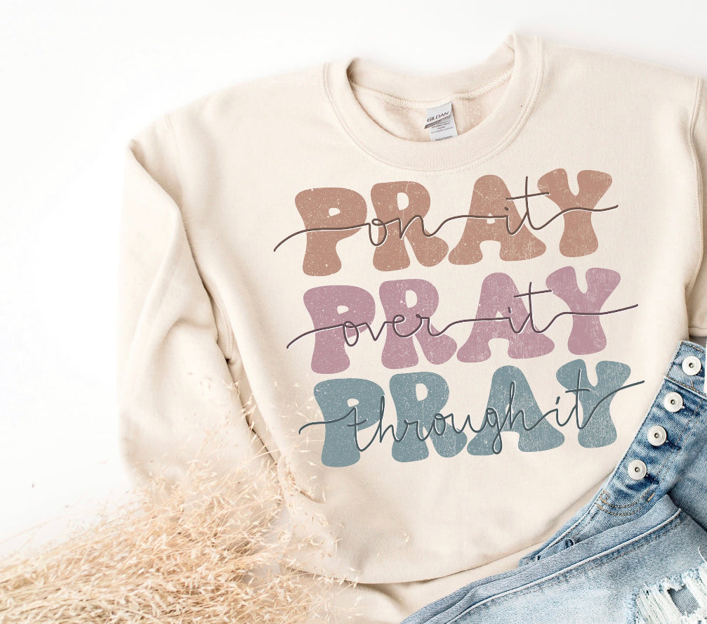 Pray On It on Sand T Shirt