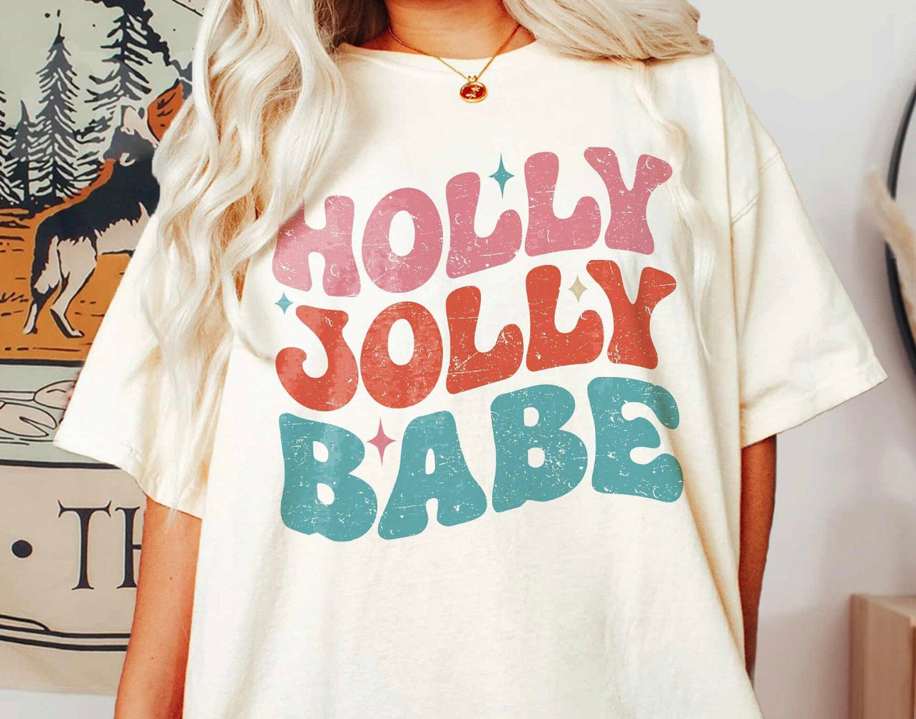 Holly Jolly Babe on White