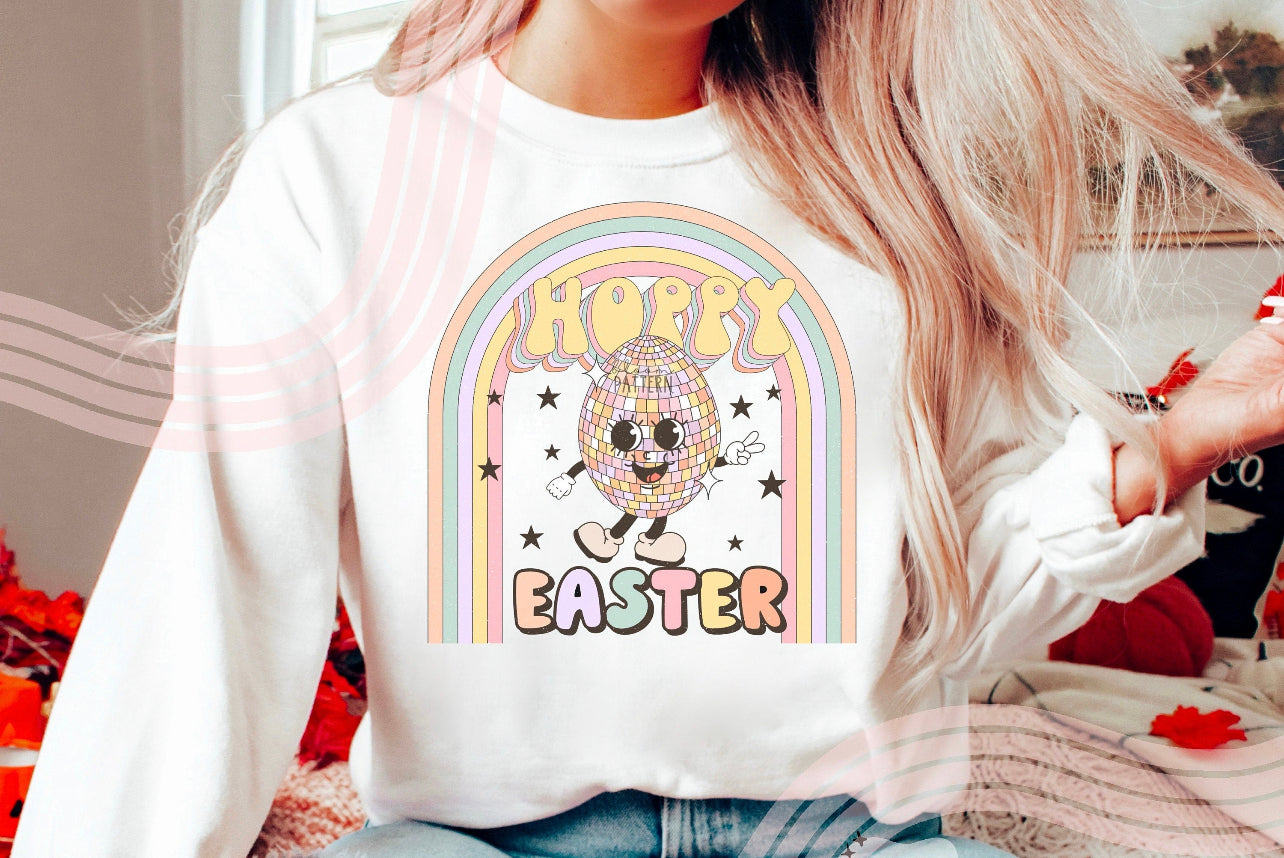 Hoppy Easter on White T Shirt